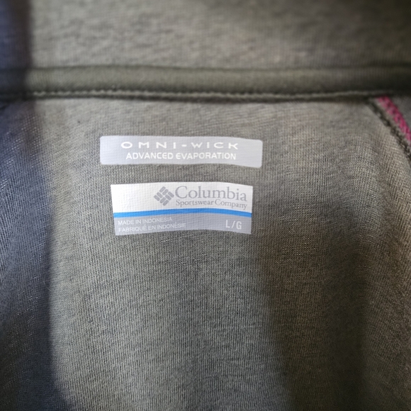 Columbia Green Hoodie with Pink Accents - Picture 2 of 4